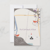 Driftwood Tree Swirl Direction Card Einladung (Rückseite)