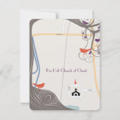 Driftwood Tree Swirl Direction Card Einladung (Rückseite)