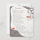 Driftwood Tree Swirl Direction Card Einladung (Vorderseite)