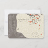 Driftwood Tree Swirl Love Birds Hochzeit Einladung (Vorderseite)