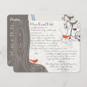 Driftwood Tree Swirl Unterkunftskarte Einladung (Vorne/Hinten)