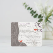 Driftwood Tree Swirl Unterkunftskarte Einladung (Stehend Vorderseite)