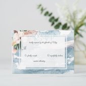 Driftwood Watercolor Beach Wedding UAWG Einladung (Stehend Vorderseite)
