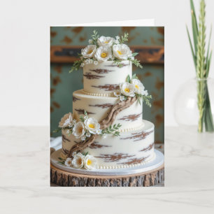Driftwood Wedding Cake Glückwunsch Karte
