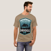 Driggs Idaho Berghütte Oversifiziert T-Shirt (Vorne ganz)