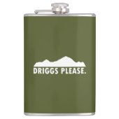 Driggs Idaho, bitte Flachmann (Vorderseite)