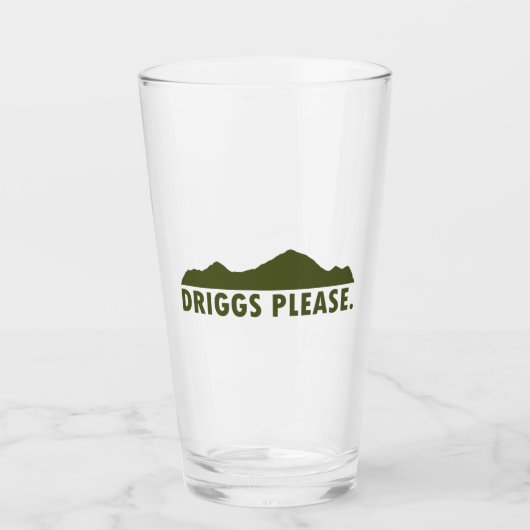 Driggs Idaho, bitte Glas (Vorderseite)
