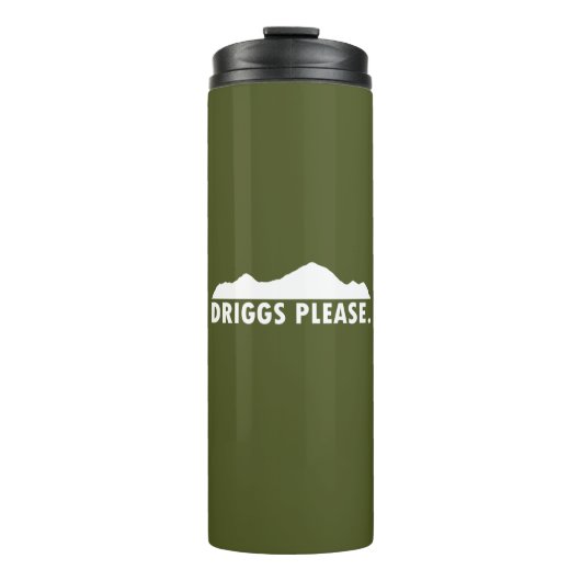 Driggs Idaho, bitte Thermosbecher (Vorderseite)