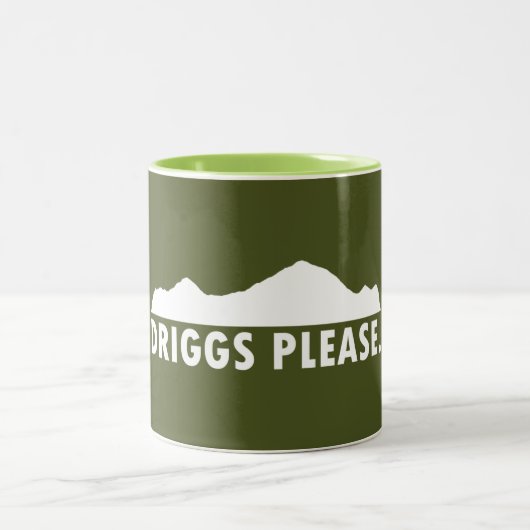 Driggs Idaho, bitte Zweifarbige Tasse (Mittel)