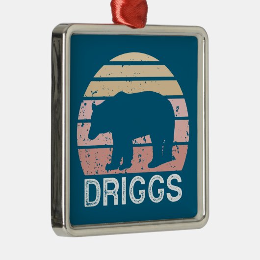 Driggs Idaho Retro Bär Ornament Aus Metall (Rechts)