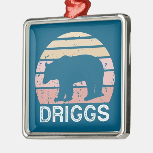 Driggs Idaho Retro Bär Ornament Aus Metall (Links)