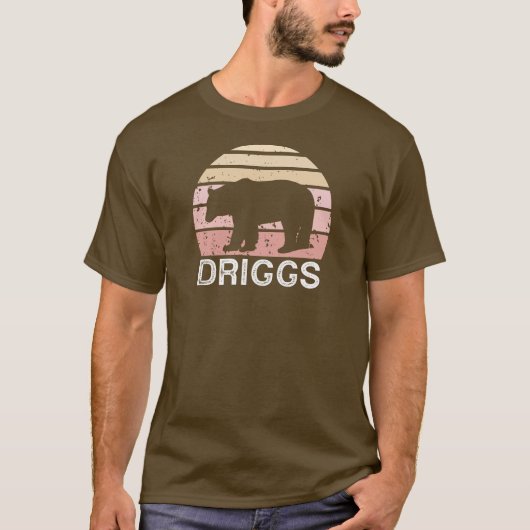 Driggs Idaho Retro Bär T-Shirt (Vorderseite)