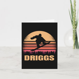 Driggs Idaho Snowboarden Outdoor Vintag Id Retro Karte