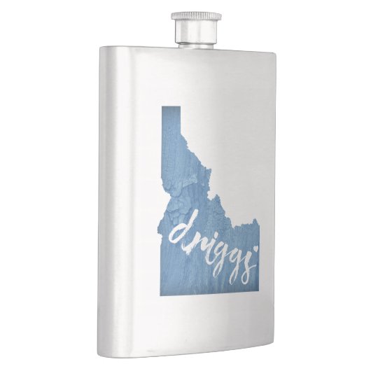 Driggs Idaho Wood Grain Flachmann (Rechts)