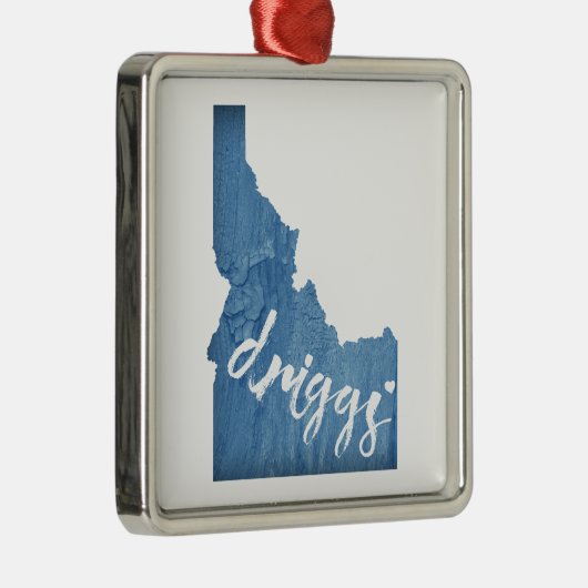 Driggs Idaho Wood Grain Ornament Aus Metall (Rechts)