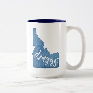 Driggs Idaho Wood Grain Zweifarbige Tasse