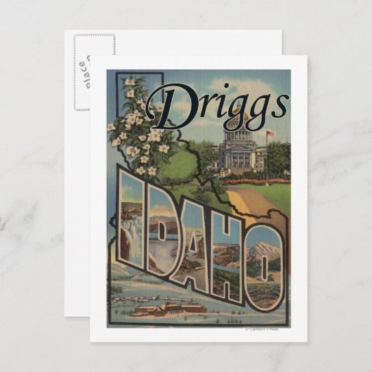 Driggs, IdahoLarge Letter ScenesDriggs, ID Postkarte (Vorne/Hinten)