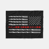 Drill Baby Drill American Flag Patriotic Donald Tr Fleecedecke (Vorderseite (Horizontal))