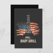 Drill Baby Drill American Trump Energy Economy Dankeskarte (Vorne/Hinten)