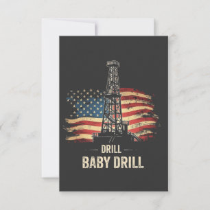 Drill Baby Drill American Trump Energy Economy Dankeskarte