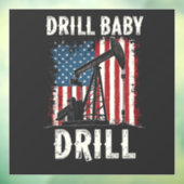 Drill Baby Drill American Trump Energy Economy Fensteraufkleber (Blatt 3)