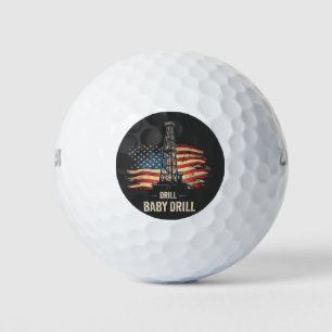 Drill Baby Drill American Trump Energy Economy Golfball