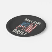Drill Baby Drill American Trump Energy Economy Pappteller (Schrägansicht)