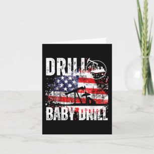 Drill Baby Drill Oilfield American Flag Oil Drilli Karte
