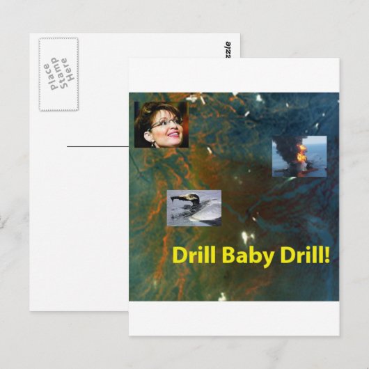 Drill Baby Drill Postkarte (Vorne/Hinten)