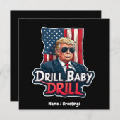 Drill Baby Drill Trump 2025 Amerikas Unabhängigkei Einladung (Vorne/Hinten)