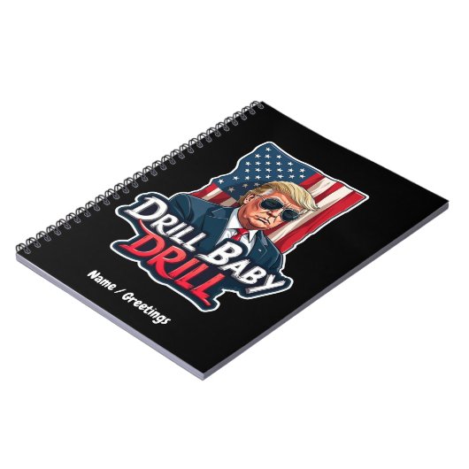 Drill Baby Drill Trump 2025 Amerikas Unabhängigkei Notizblock (Linke Seite)