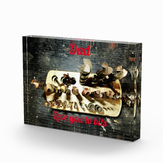 Drill Bits Liebe Sie auf Bits Vater Fotoblock (Rechts)