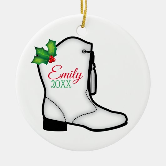 Drill Dance Team Christmas Boot Keramik Ornament (Vorne)