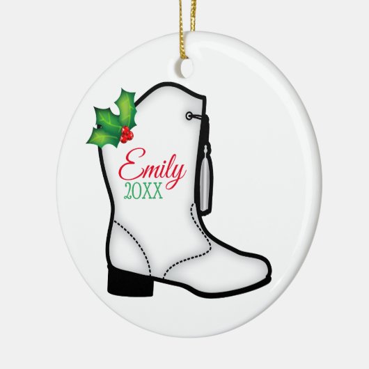 Drill Dance Team Christmas Boot Keramik Ornament (Links)