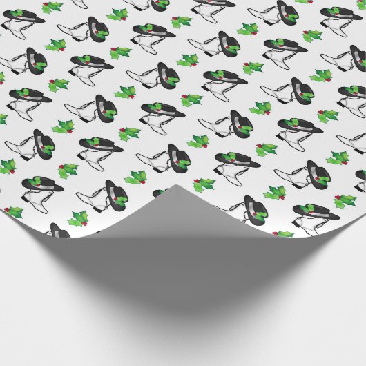 Drill Dance Team Weihnachtsboot und Hut Geschenkpapier (Ecke)