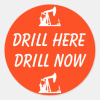 DRILL HIER, DRILL JETZT Stickers