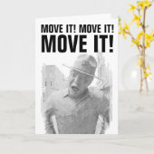 DRILL SERGEANT MARINES PENCIL SKETCH BIRTHDAY CARD KARTE (Gelbe Blume)