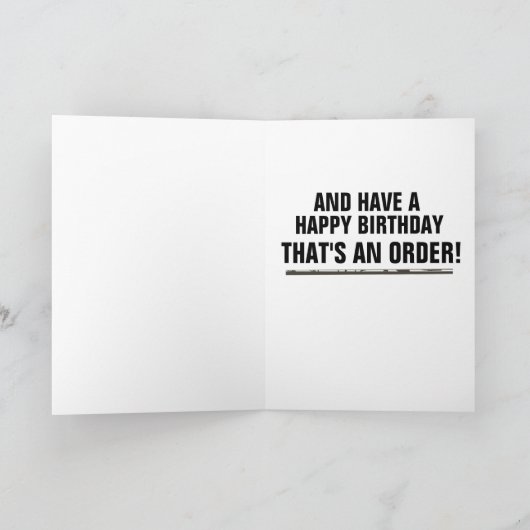 DRILL SERGEANT PENCIL SKETCH FUNNY BIRTHDAY CARD KARTE (Innenseite)