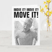 DRILL SERGEANT PENCIL SKETCH FUNNY BIRTHDAY CARD KARTE (Gelbe Blume)