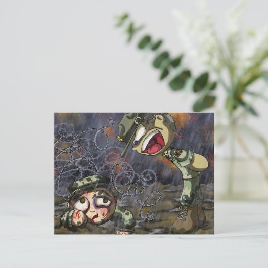 Drill Sergeant Postkarte (Stehend Vorderseite)