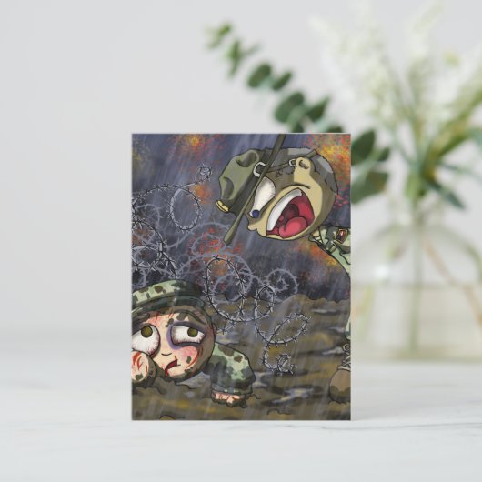 Drill Sergeant Postkarte (Stehend Vorderseite)