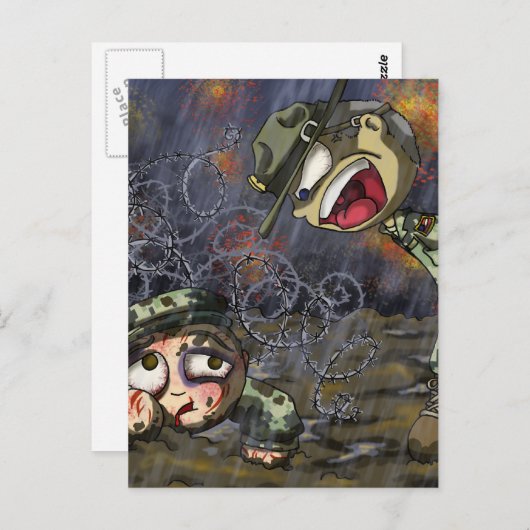 Drill Sergeant Postkarte (Vorne/Hinten)