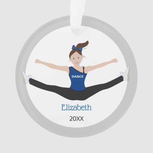 Drill Team braune Haare in Blau und Schwarz Ornament (Vorderseite)