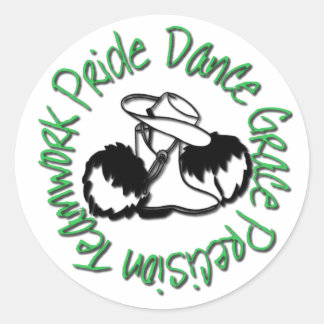 Drill Team - Dance Grace Precision Teamwork Prix Runder Aufkleber