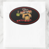 DRILLBILLY Oilfield Ovaler Aufkleber (Tasche)