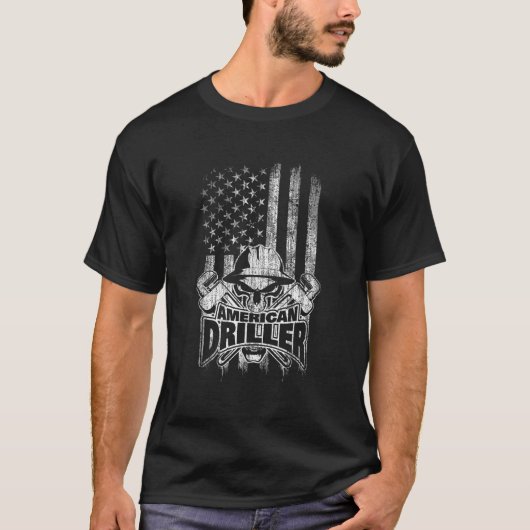 Driller American Flag T-Shirt (Vorderseite)