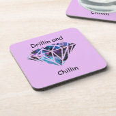 Drillin und Chillin Getränkeuntersetzer (Linke Seite)