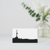 Drilling 2 Silhouette Business Card Visitenkarte (Stehend Vorderseite)