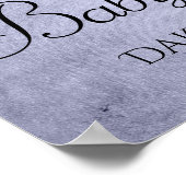 Drilling Chic Glitzer | Lavendel Lila Dusche Poster (Ecke)