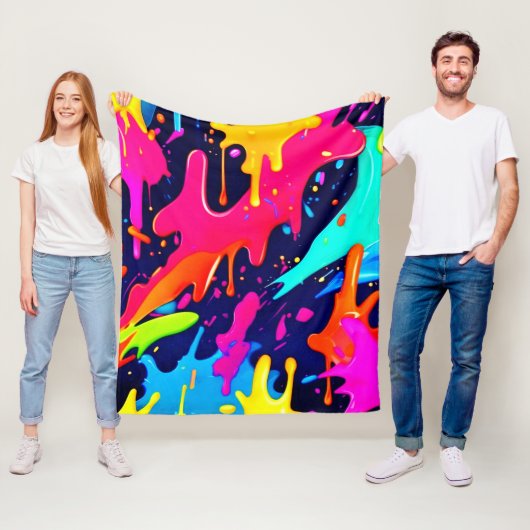 Drilling Color Chaos Fleecedecke (Beispiel)